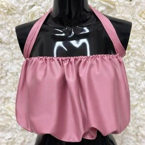 Chic Pink Halter Blouse